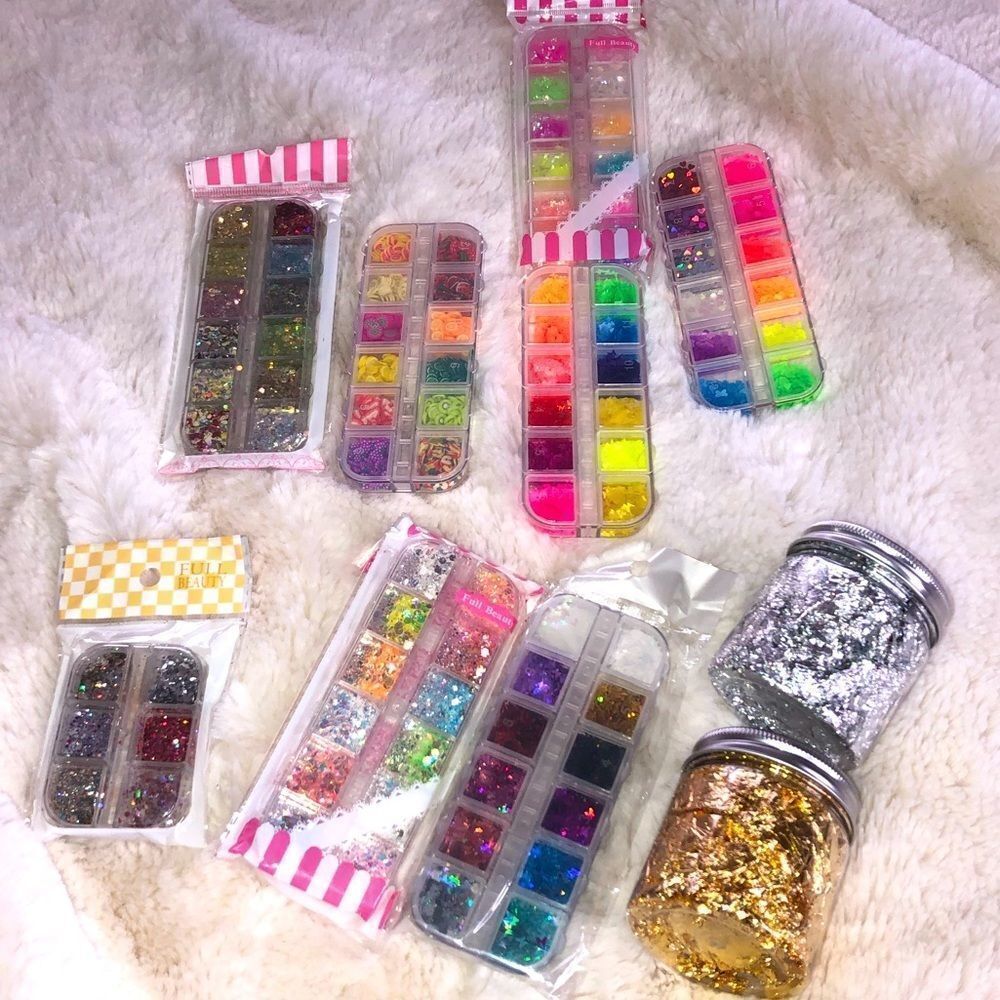 NWT! NAIL Art Decals & Foil Flake Sheets
